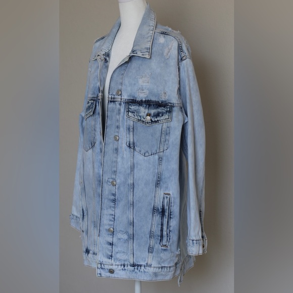 Free People Jackets & Blazers - We The Free Long Denim Jacket